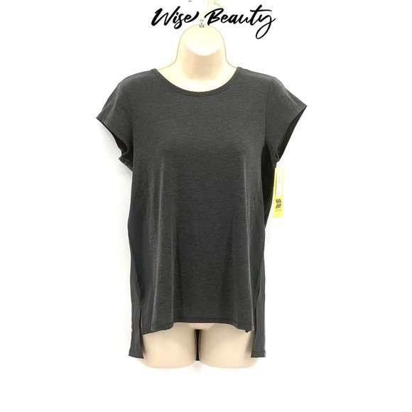 All In Motion Activewear Tee T-Shirt Womens Size XS Top Gray Mesh Sides NEW - Picture 4 of 11